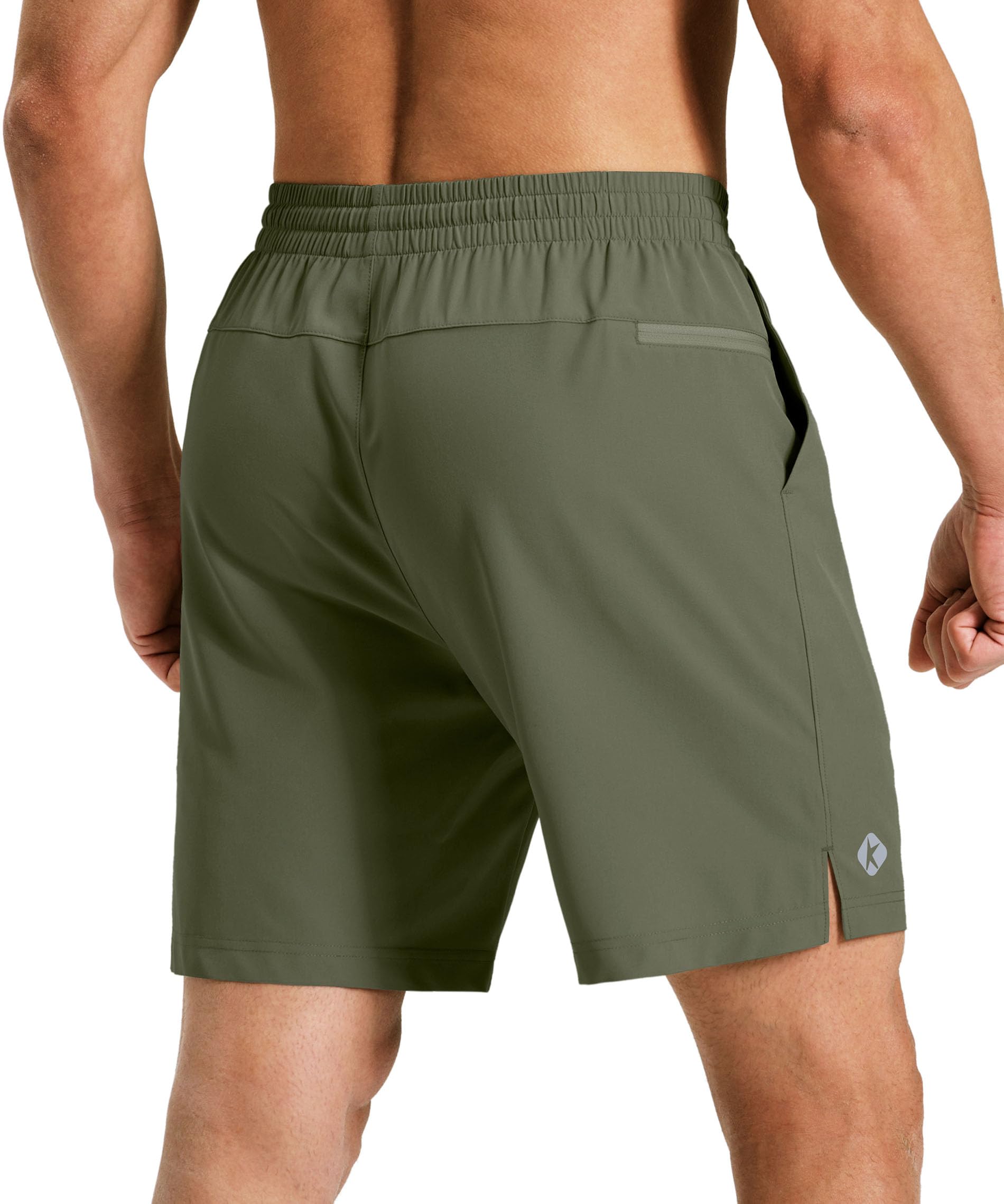 Ksmien Men's Running Shorts 7 Inch with Zipper Pockets Quick Dry Lightweight Athletic Shorts for Workout Gym Basketball - Image 3