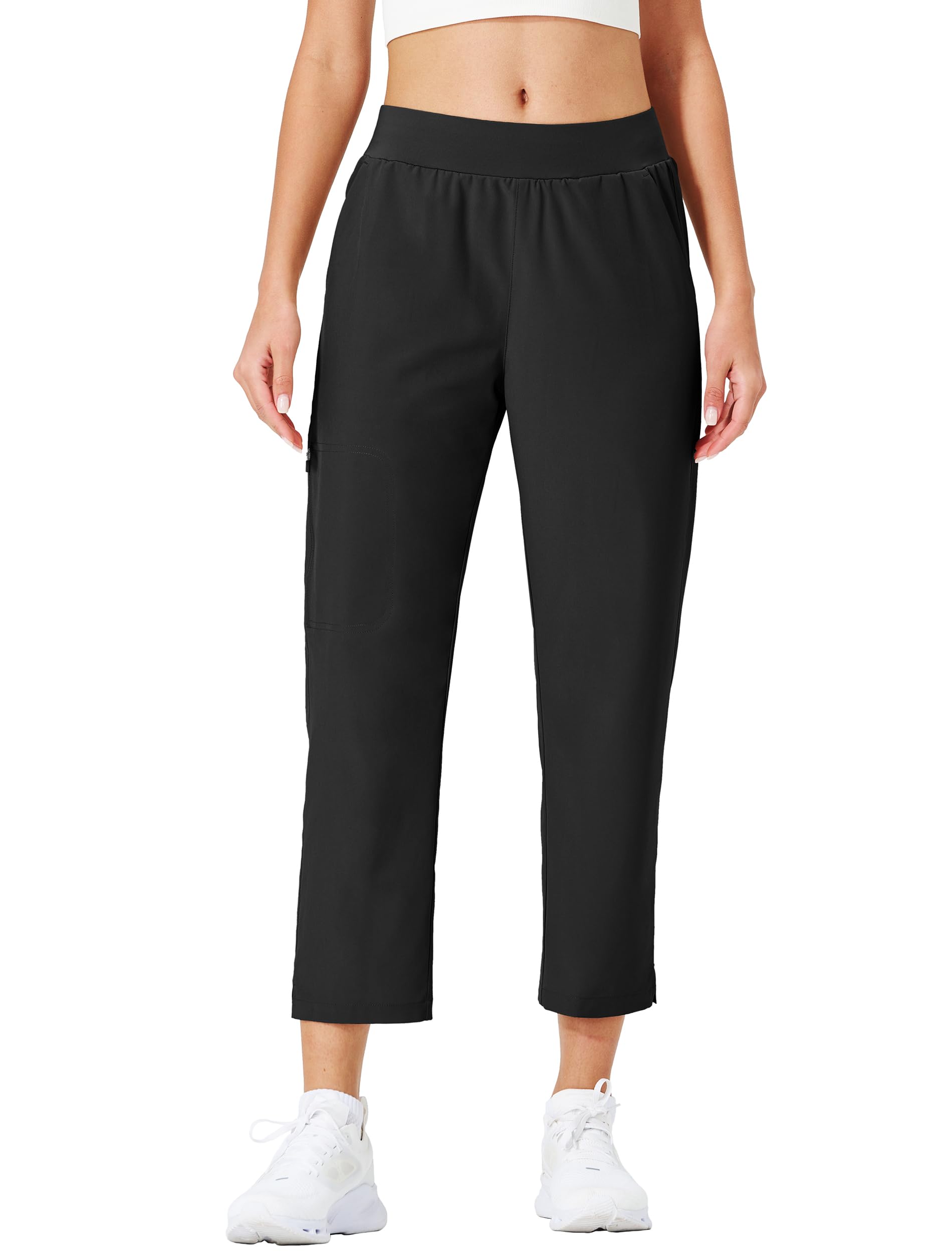 Ksmien Women's Golf Pants Lightweight High Waisted 7/8 Ankle Pant with 4 Pockets for Athletic Lounge Travel Work - Image 4