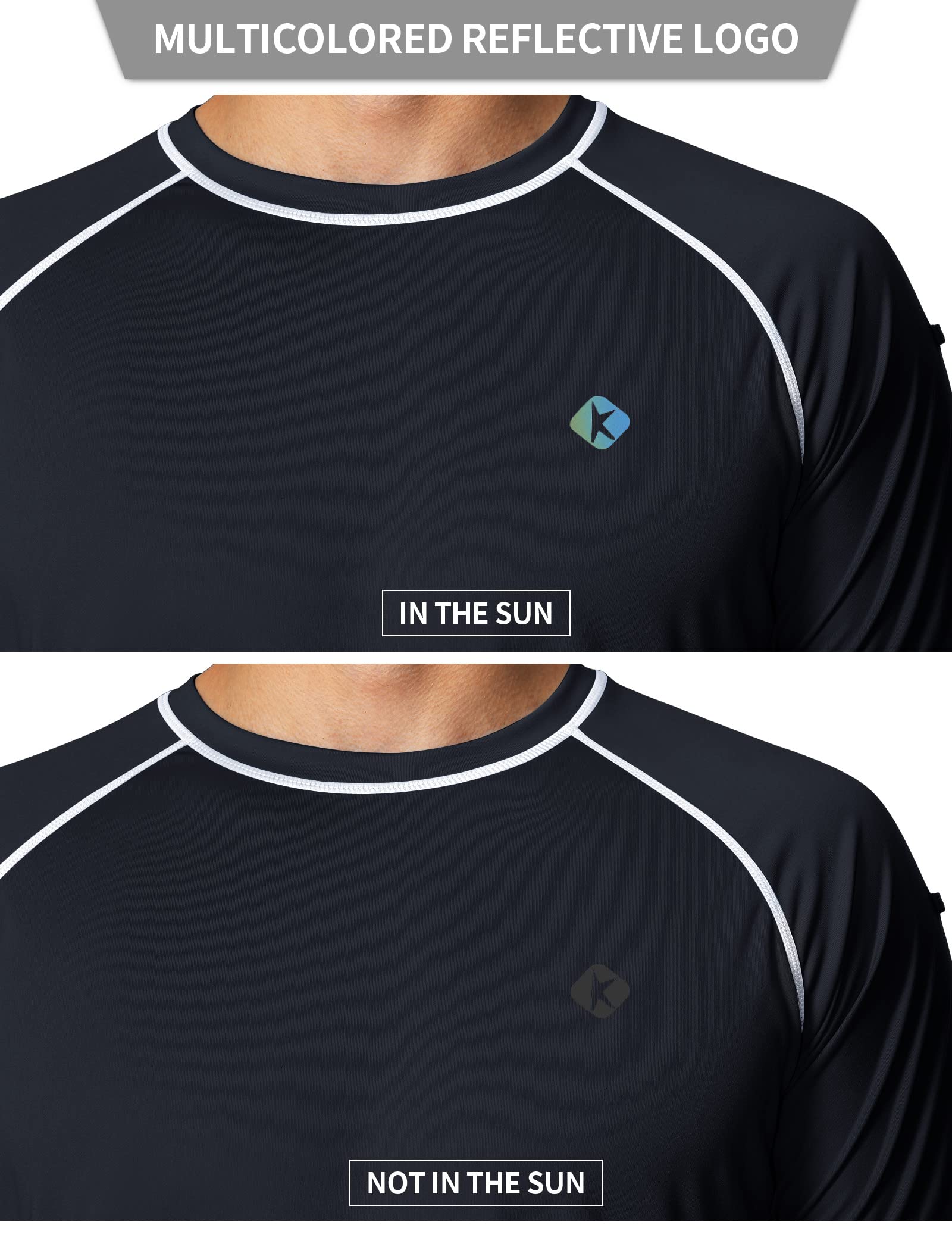 Men's Swim Shirts Quick Dry Rash Guard UPF 50+ Sun Protection Fishing Beach Water Shirts Short Sleeve - Image 5