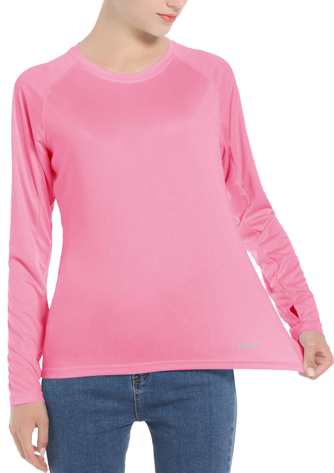 Women's UPF 50+ Sun Protection UV Shirts - Long Sleeve Outdoor Hiking Fishing Swim SPF Rash Guard T-Shirt with Thumbhole - Image 4